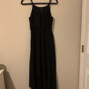 Forever 21 Black Midi Dress with Flowy Hem